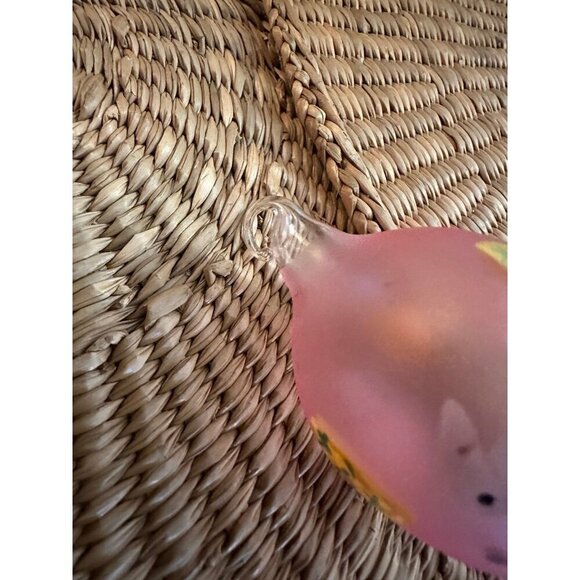 Vintage Hand-Painted Easter Egg Ornament – Bunny & Egg Design - Picture 5 of 6